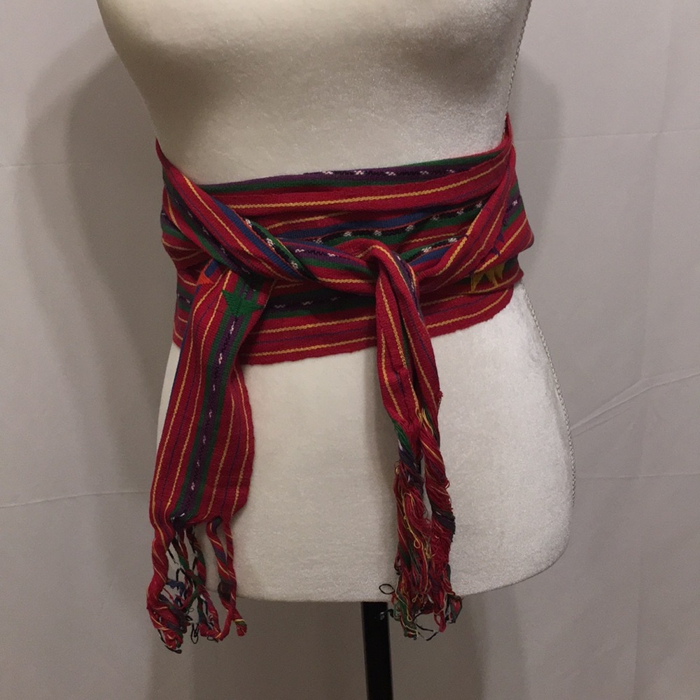 VINTAGE MULTI COLOR WRAP AROUND TASSELED BELT